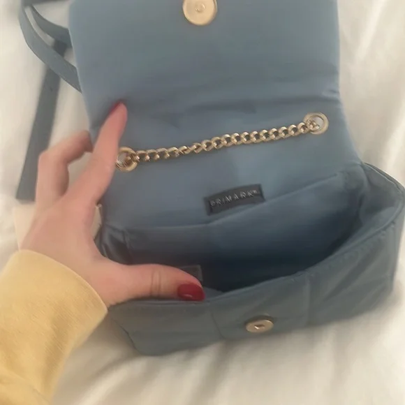 Primark Blue & Gold Quilted Purse - Picture 6 of 11